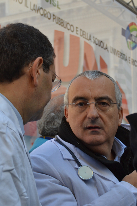 Massimo Cozza con Ignazio Marino