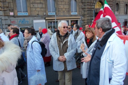 I medici al corteo della CGIL del 27 novembre 2010