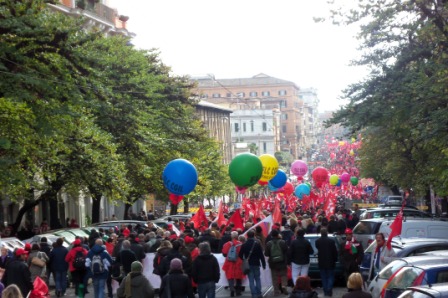 I medici al corteo della CGIL del 27 novembre 2010