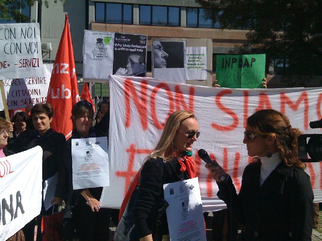 Foto manifestanti del 6 ottobre - Inpdap - Roma