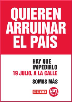 volantino manifestazione in Spagna