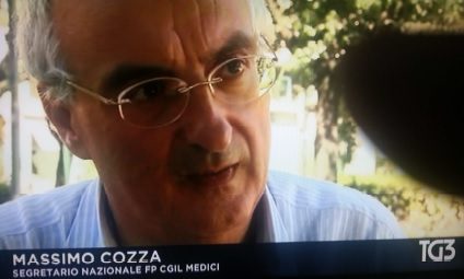 Massimo Cozza, segretario nazionale Fp Cgil Medici al Tg 3 al minuto 11