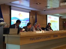 A sinistra Antonio Cabrera, Segretario generale FSS-CCOO