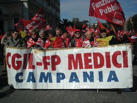 La FP CGIL Medici della Campania il 13 a Roma