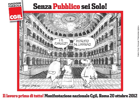 vignetta sergio staino per manifestazione 20 ottobre 2012