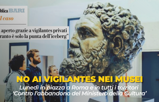 Cgil Cisl Uil Pa su caso Museo Archeologico Taranto, no ai vigilantes nei musei