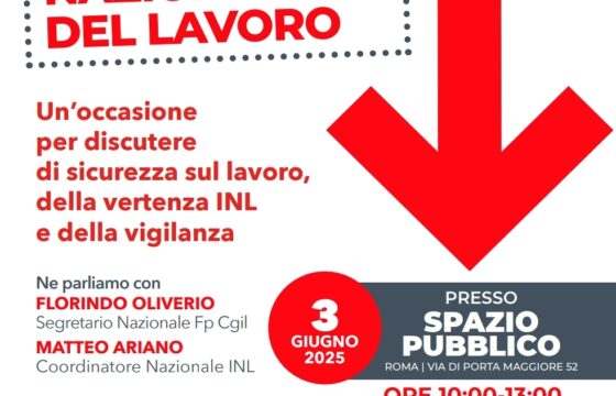 INL, FP CGIL 3 giugno – Assemblea nazionale del personale