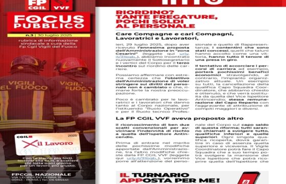 VVF: L’informativa della Fp Cgil VVF – Focus Pubblico 3 Il riordino