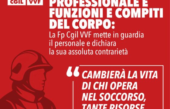 VVF: La posizione della FP CGIL VVF espressa il 26 novembre 2025 al Viminale