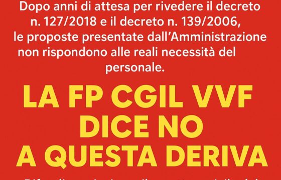 VVF :  Riordino inaccettabile – Proclamato lo stato di agitazione