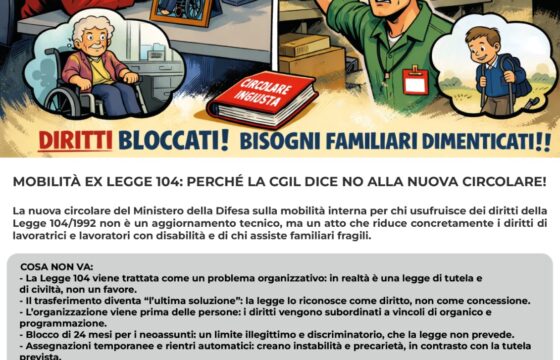 Difesa – Legge 104, mobilità negata