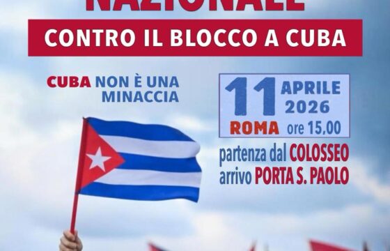 Manifestazione nazionale contro il blocco a Cuba