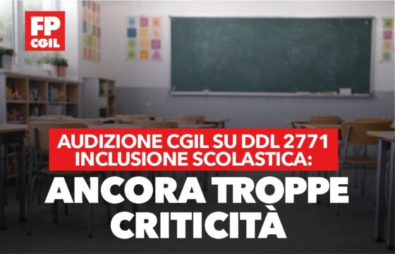 Cgil, Fp e Flc, troppi punti irrisolti sull’inclusione scolastica degli alunni con disabilità